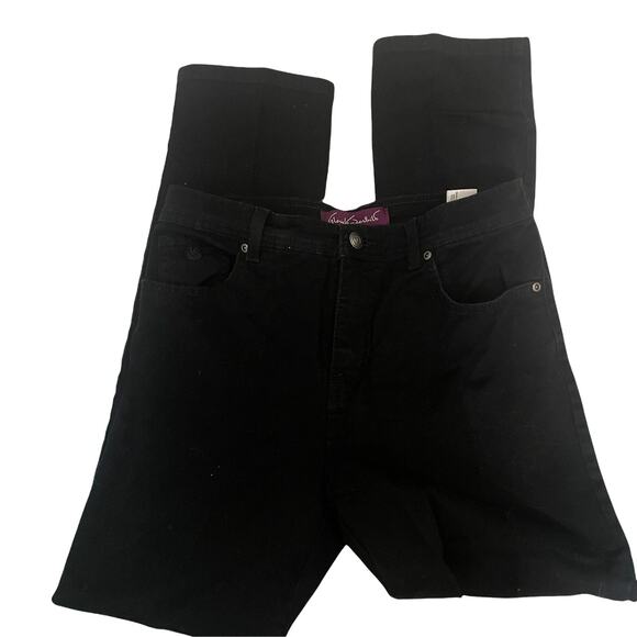 Gloria Vanderbilt Rail High Rise Black Straight-Leg Jeans Women's Size 8 Petite - Picture 2 of 8